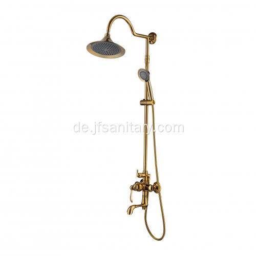 Duschset mit Hand Duschwanne Duschgold